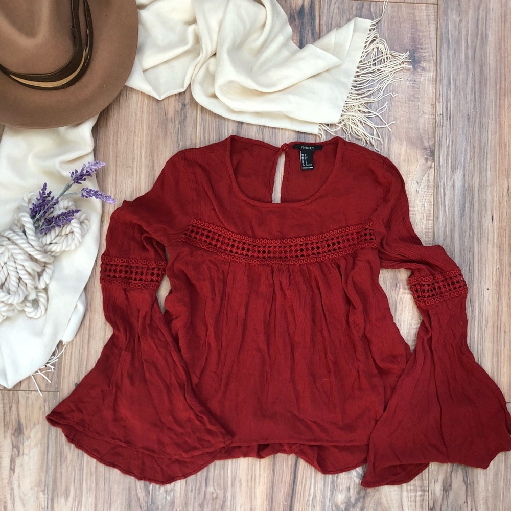 Burnt orange blouse